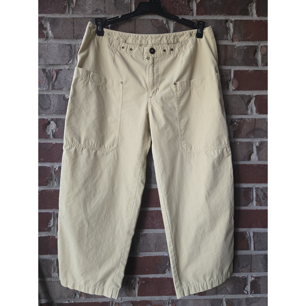 Vintage Patagonia Organic Cotton Mandala Capri Pants - Women's M Garbanzo Yellow